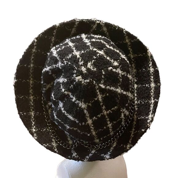 NWT INC International Concepts bucket hat white black plaid - Picture 4 of 6